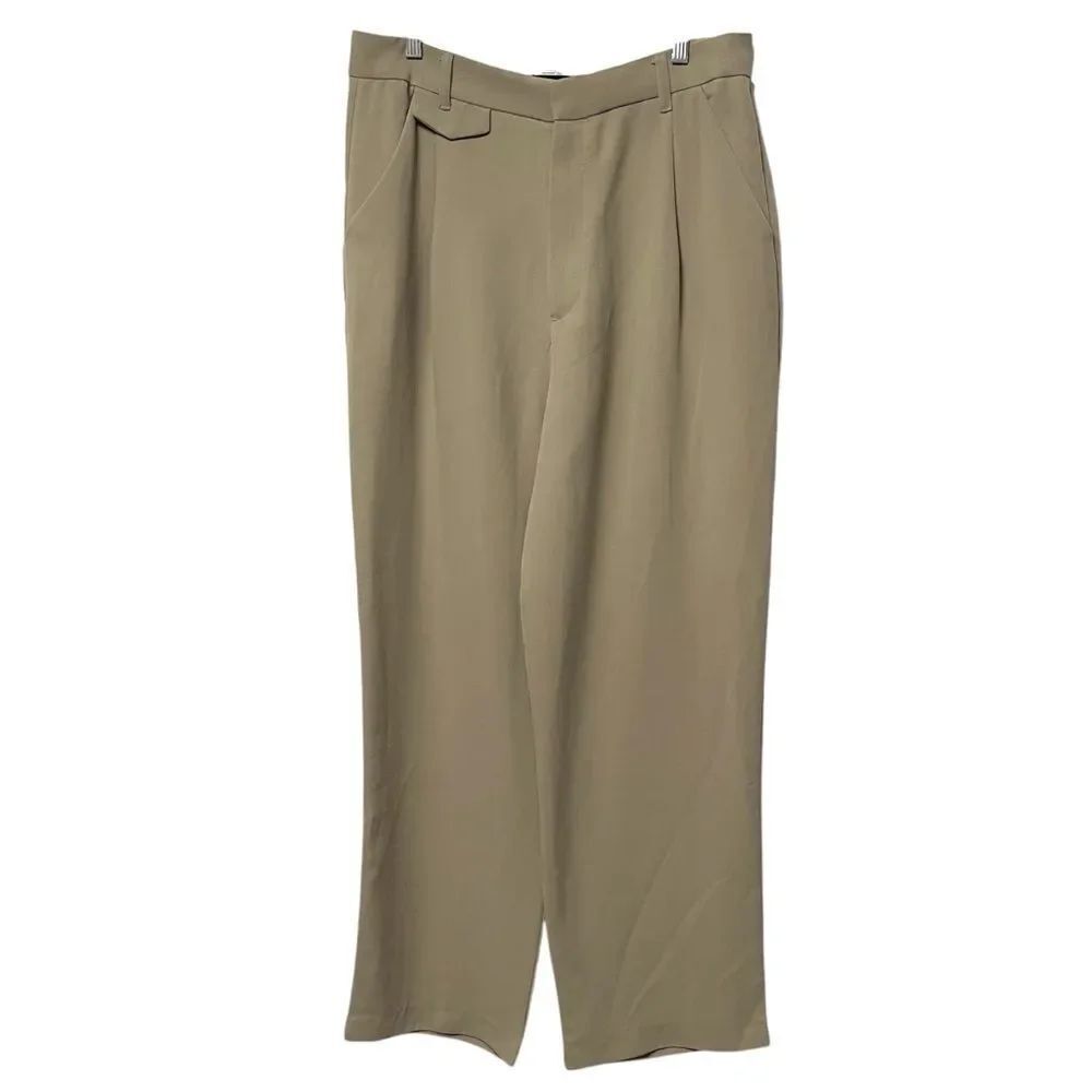 NWT ZARA Tan Trouser Pants XL